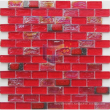 Red Iridescent Crystal Mosaic Tile (CFR685)